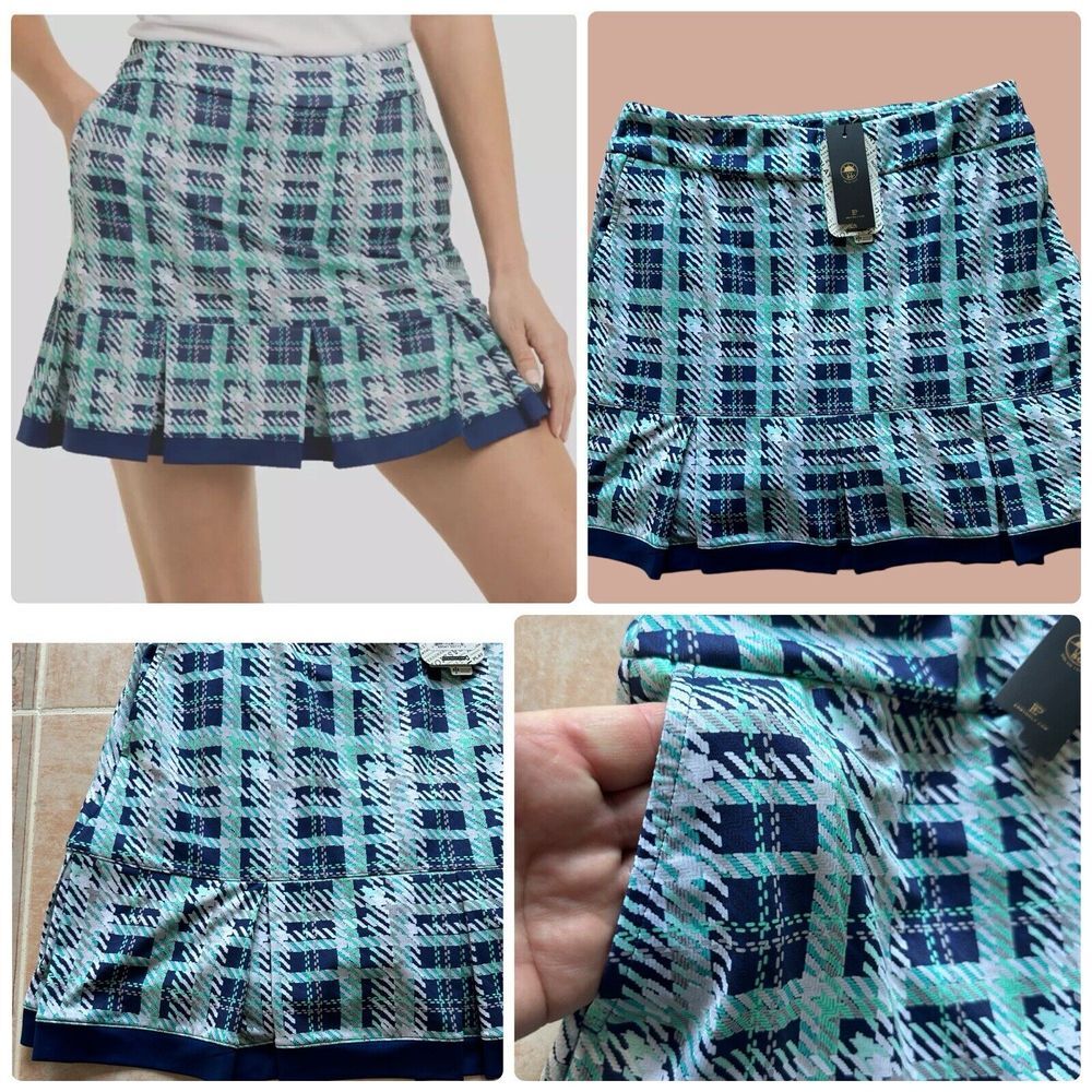 EP NY EMPOWERED PERFORMANCE Plaid Print Skort multicolor size S New !